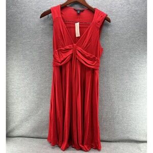 BANANA REPUBLIC- Red Flowy Sleeveless Dress Size Petite Large A51
